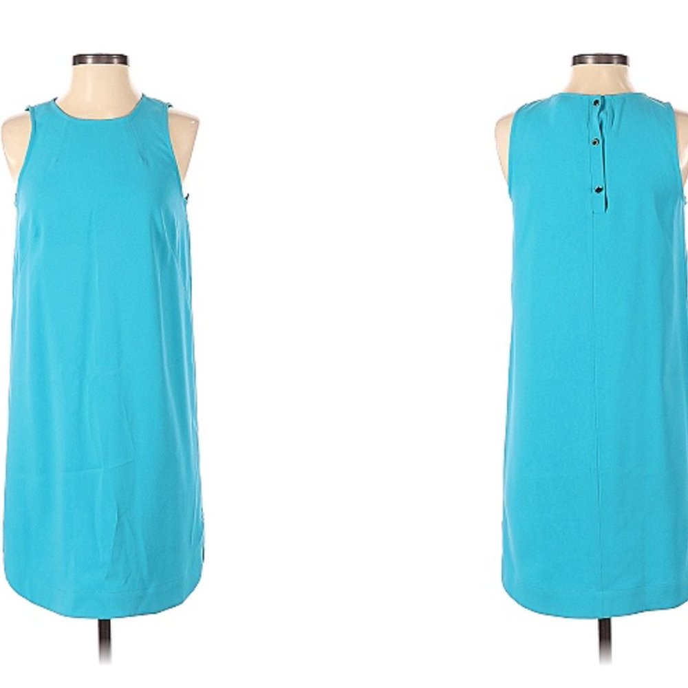 Ann Taylor Blue Shift Dress 14P